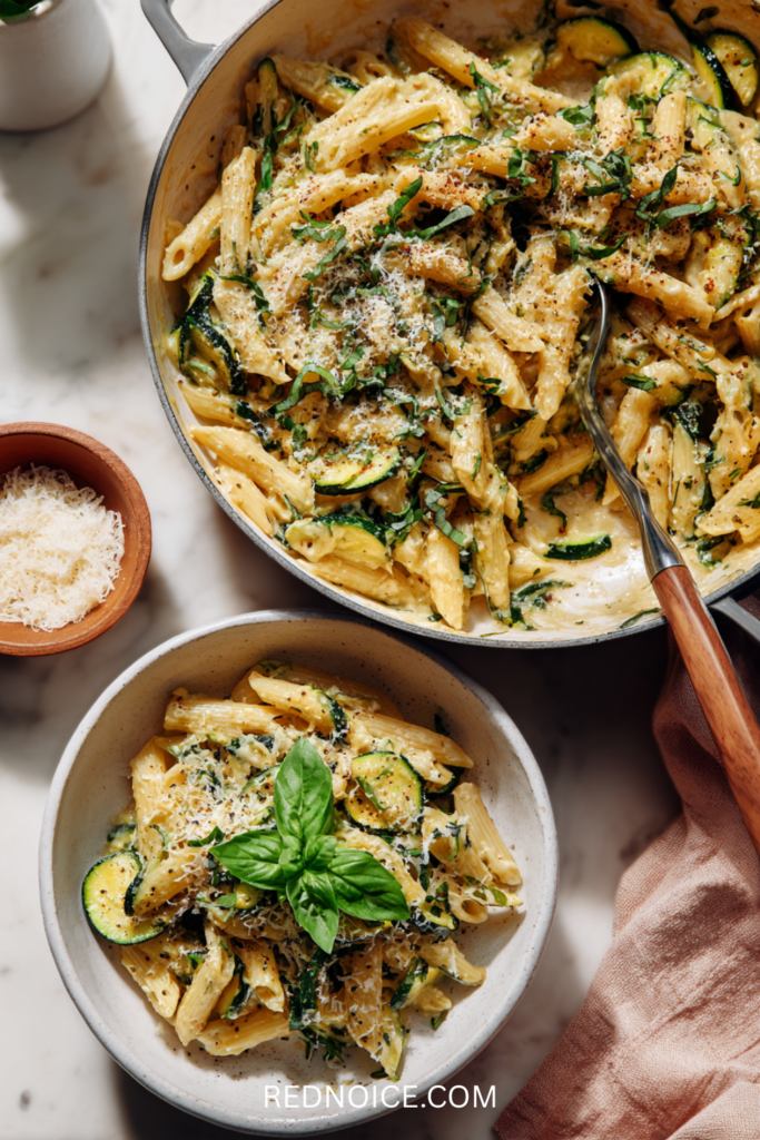 One-Pan Creamy Zucchini Pasta