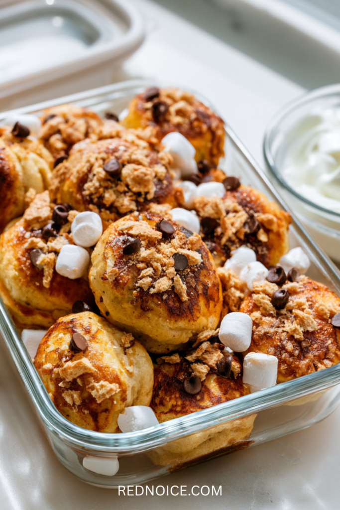 S’mores Protein Pancake Bites