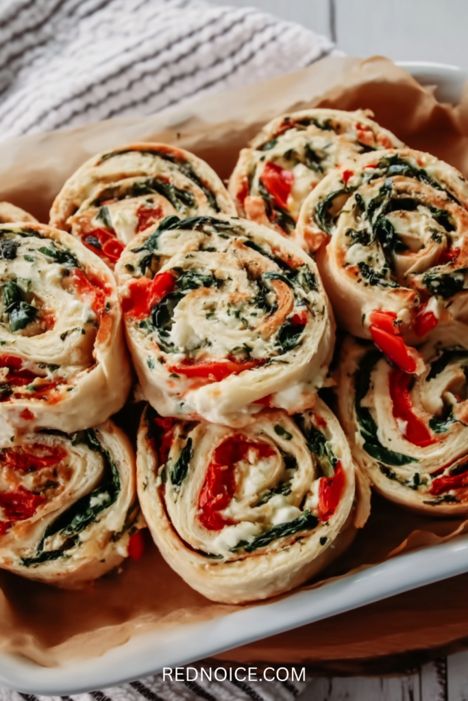 Spinach & Feta Pinwheels (Gluten-Free Option)