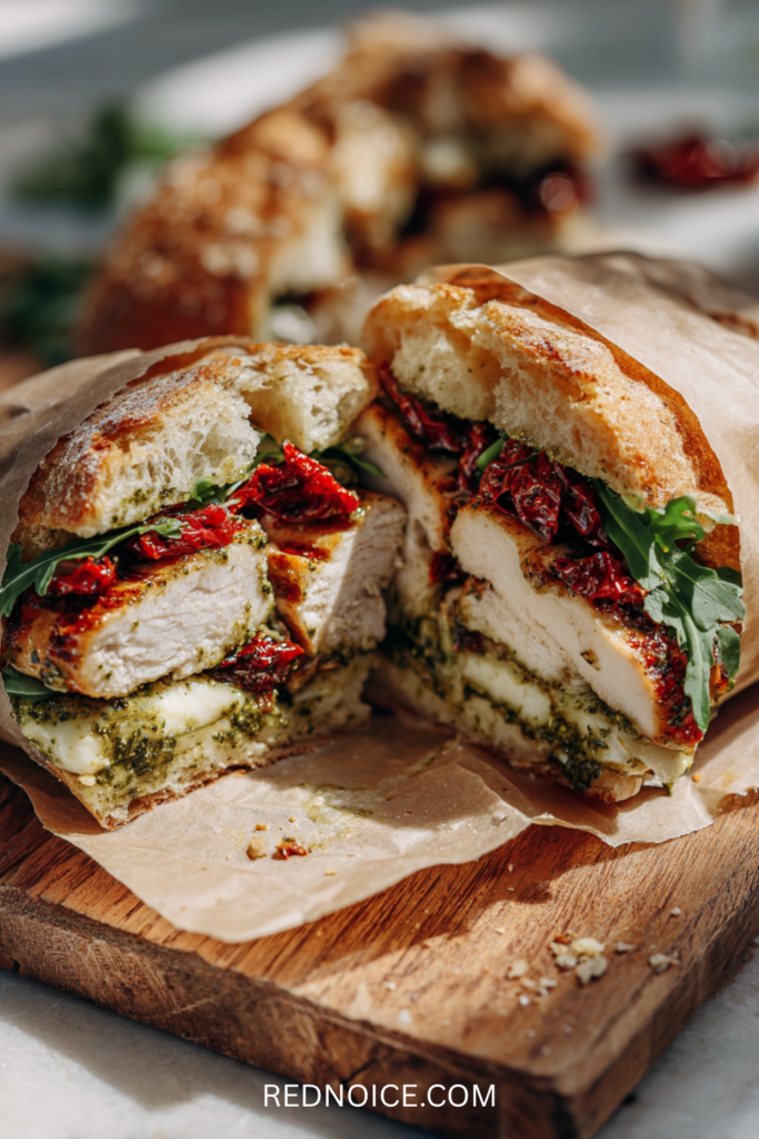 Chicken Pesto Caprese Sandwiches