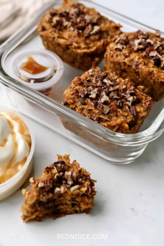 Pumpkin Spice Baked Oatmeal Bites