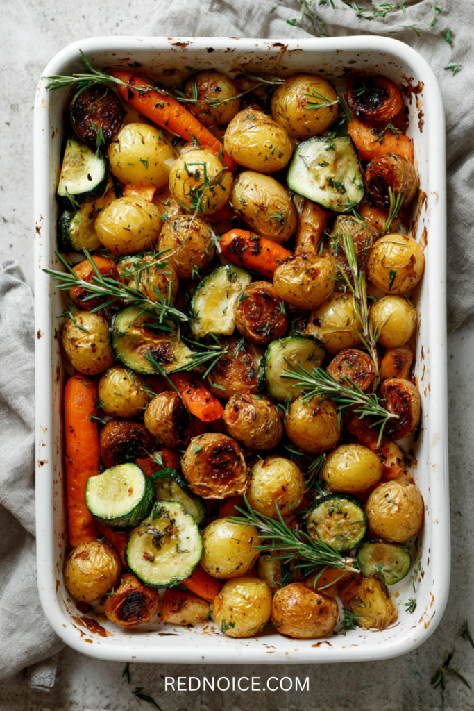 Garlic Herb Roasted Zucchini, Carrots & Potatoes