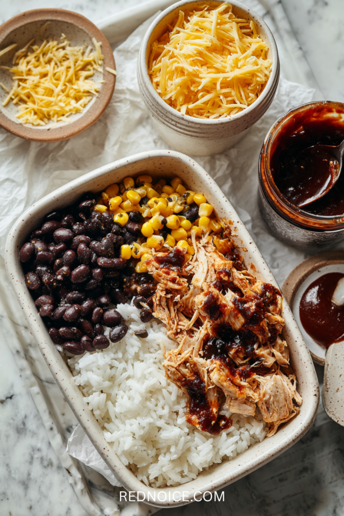 BBQ Chicken Bowl with Roasted Corn & Black Beans