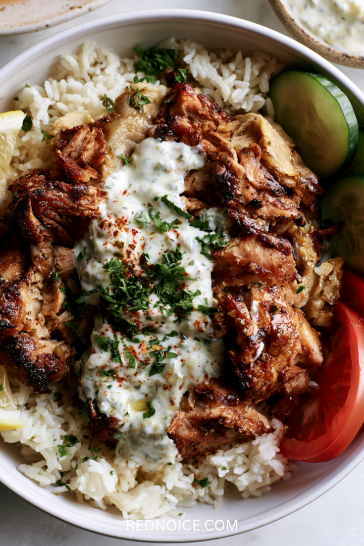 Shawarma chicken with garlic sauce