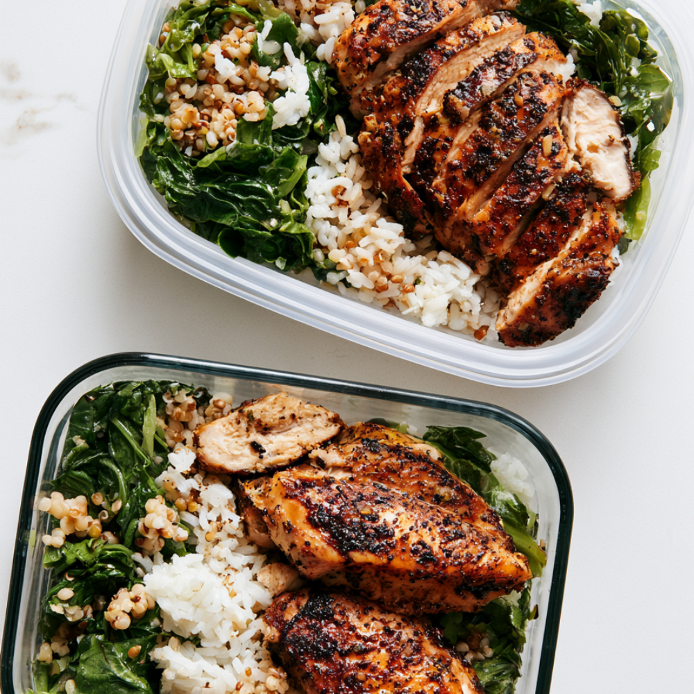 1. Chicken, Rice, and Broccoli Bowls-meal prep containers (glass vs plastic)