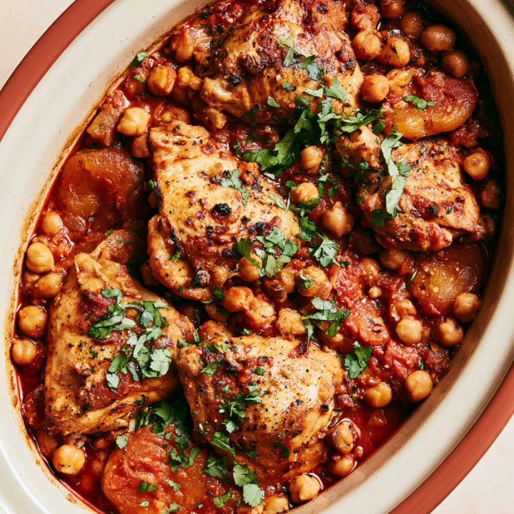 1. Crockpot Moroccan Spiced Chicken and Chickpeas