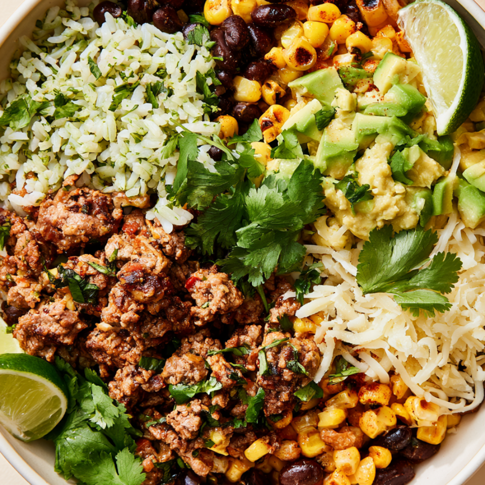 1. Tex-Mex Ground Beef Bowl