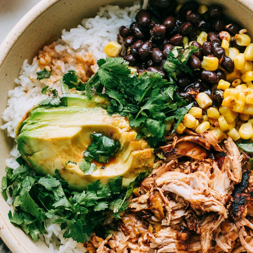 10. Crockpot Chipotle Chicken Bowls