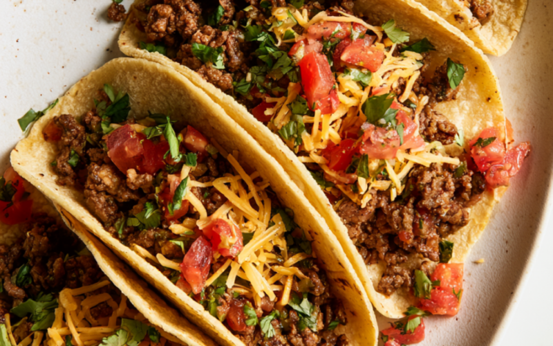 15-Minute High-Protein Ground Beef Tacos