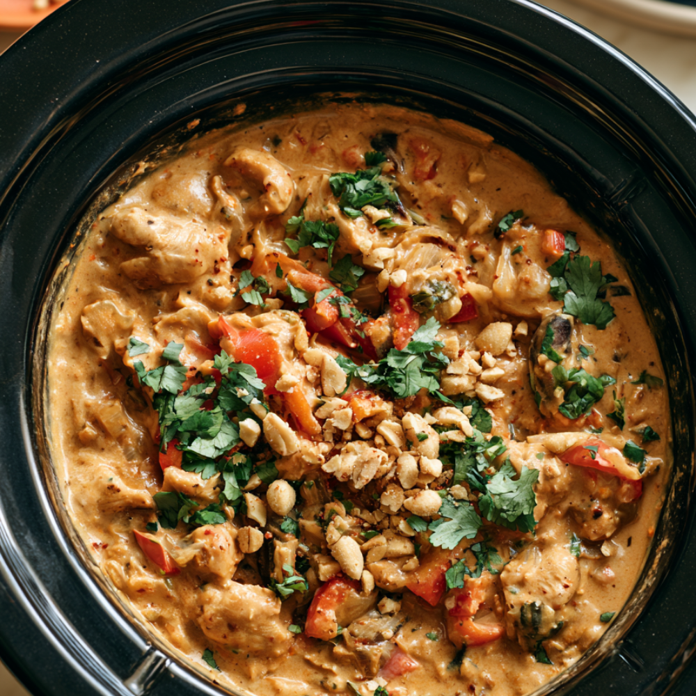 2. Crockpot Thai Peanut Chicken