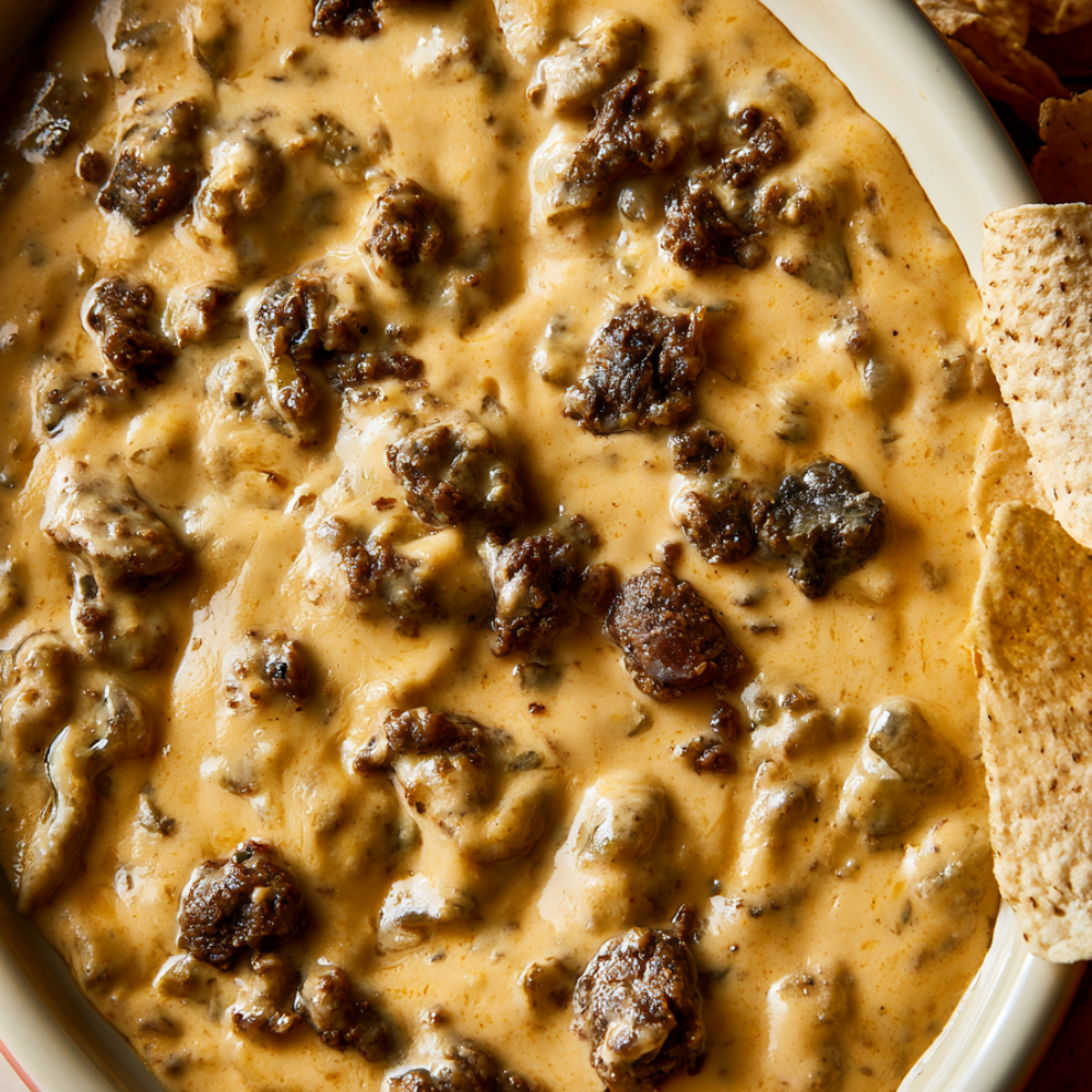 Crockpot Queso Dip with Ground Beef