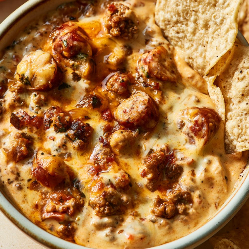 2. Spicy Sausage and Rotel Dip