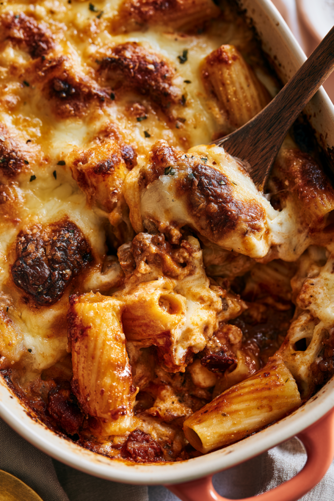 3. Baked Rigatoni with Ground Beef