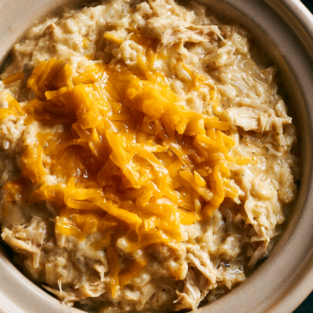3. Crockpot Cheesy Chicken and Rice