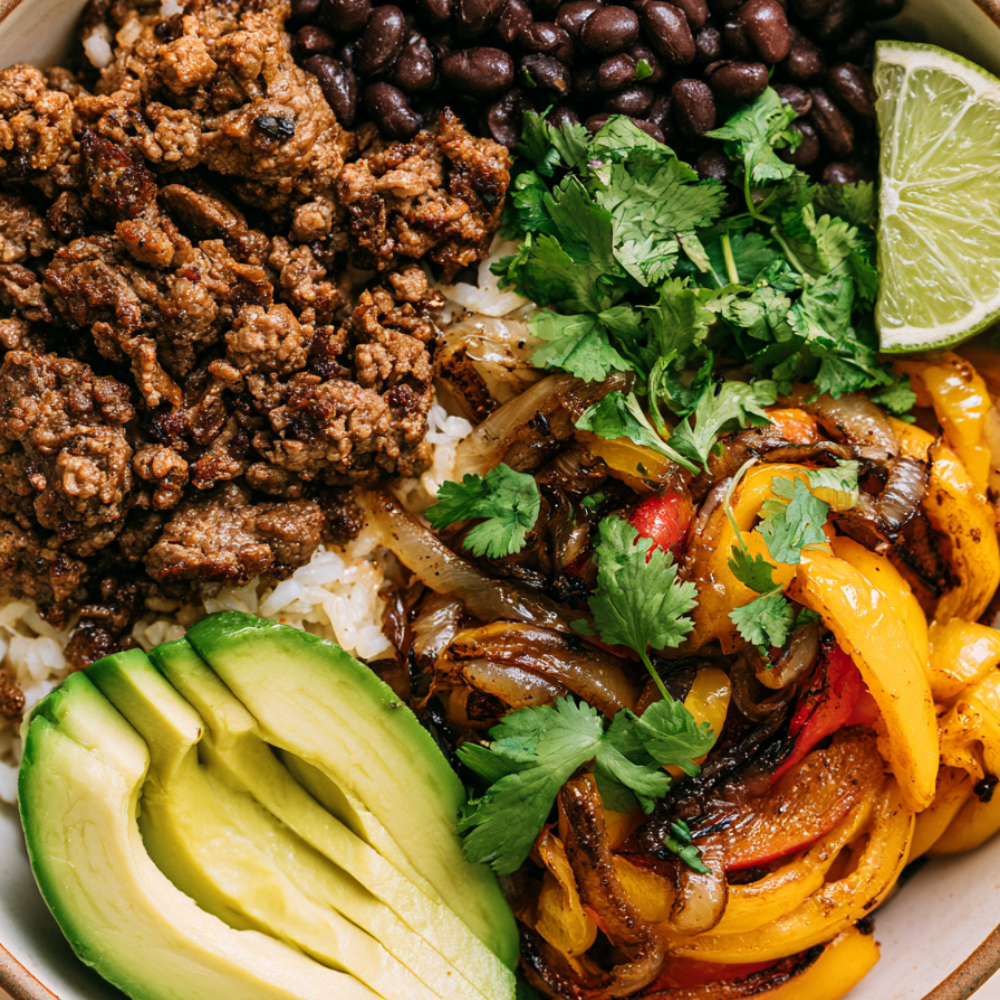 4. Ground Beef Fajita Bowl