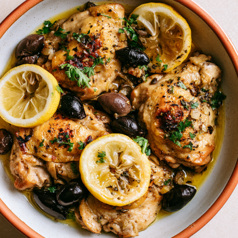 5. Crockpot Mediterranean Lemon Chicken and Olives