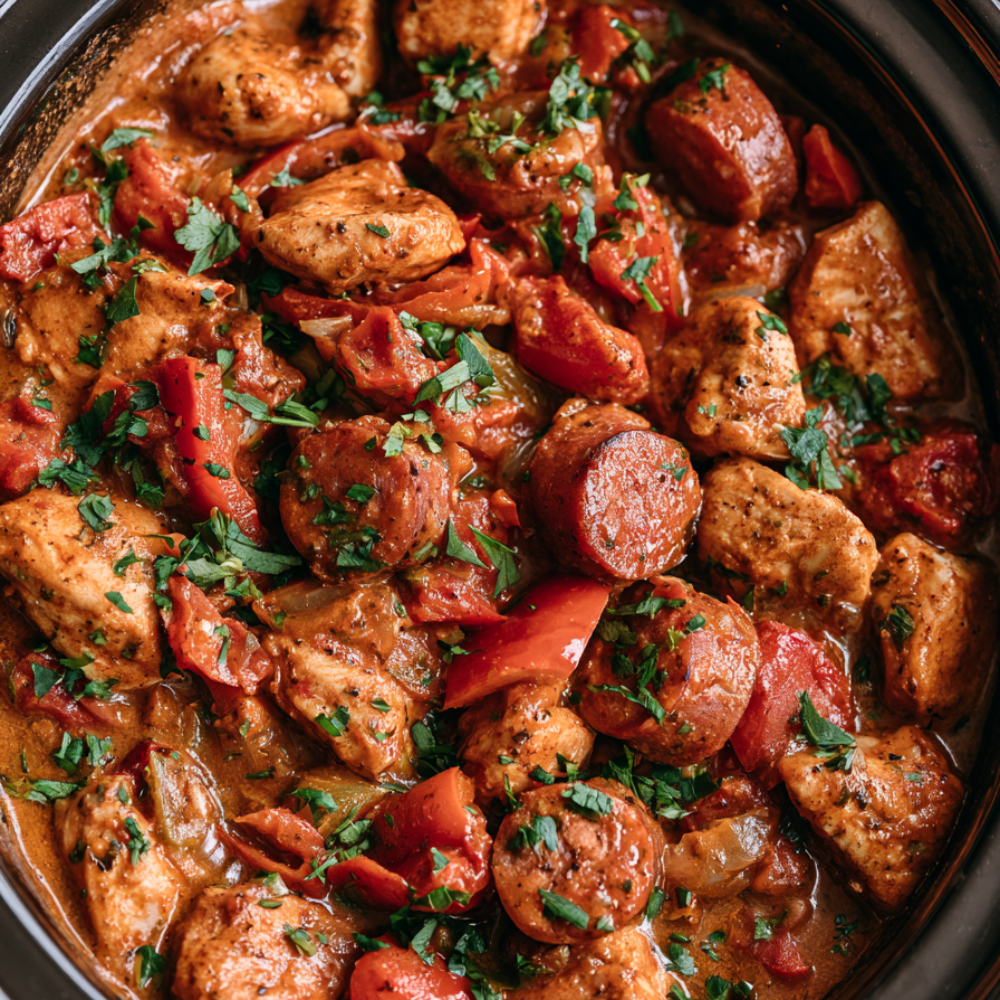 6. Crockpot Cajun Chicken and Sausage