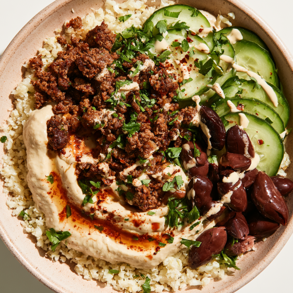 6. Mediterranean Ground Beef Bowl