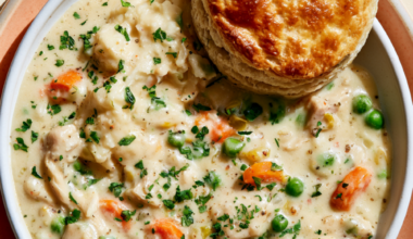 7. Crockpot Chicken Pot Pie with Biscuits