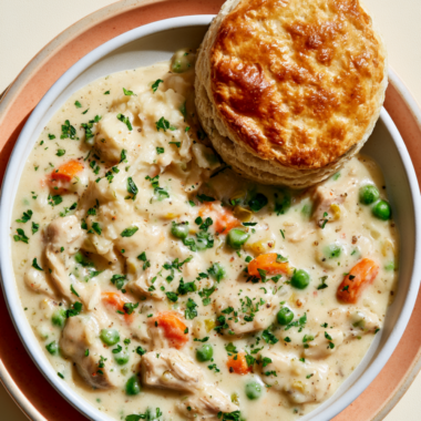 7. Crockpot Chicken Pot Pie with Biscuits