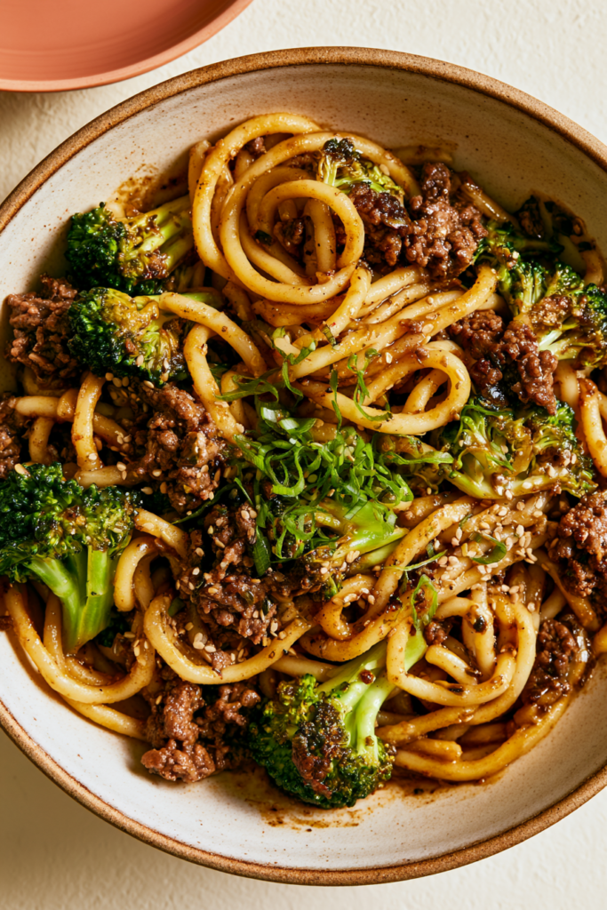 7. One-Pot Ground Beef and Broccoli Pasta
