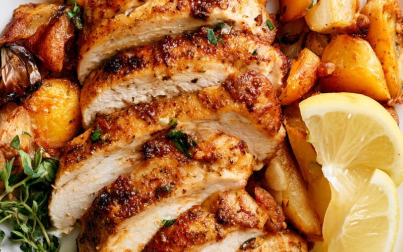 Air Fryer Chicken Breast-plated