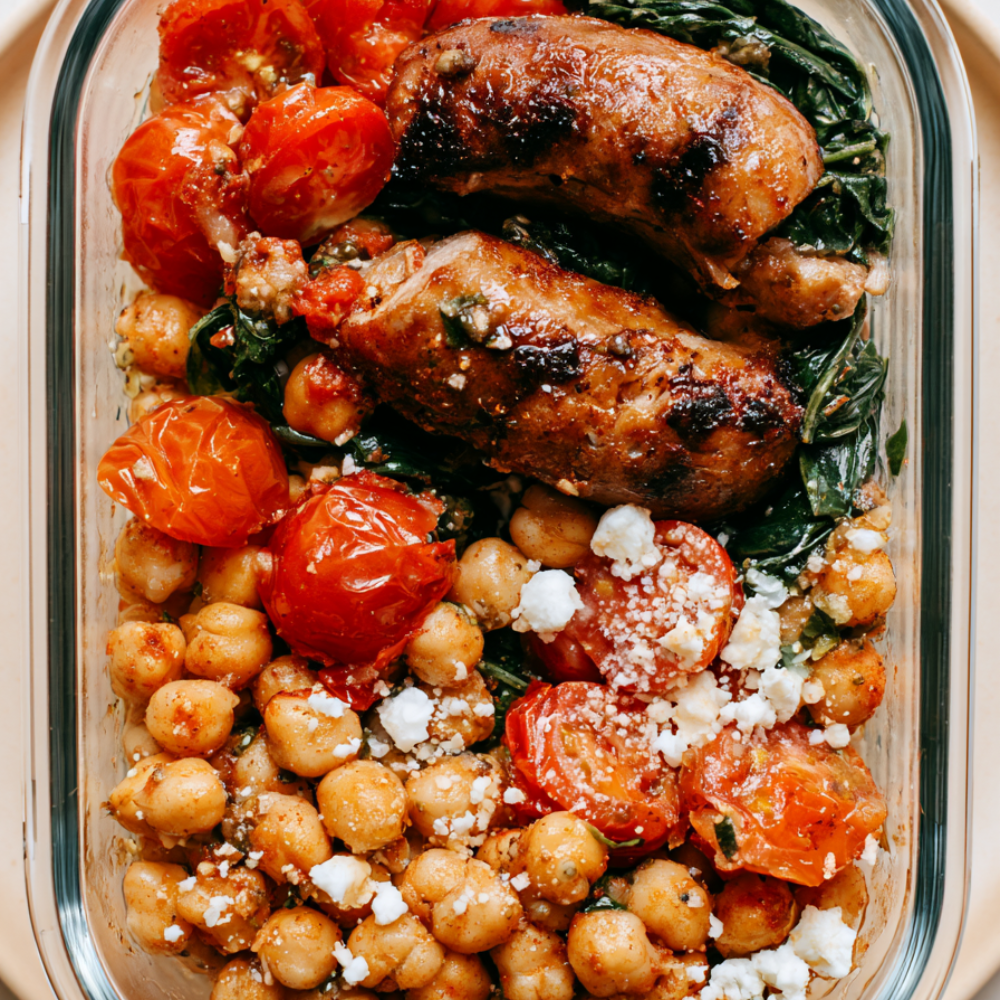 Chickpea and Chicken Sausage Skillet