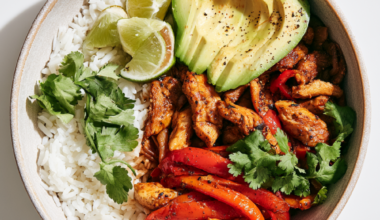 crockpot chicken fajita bowls