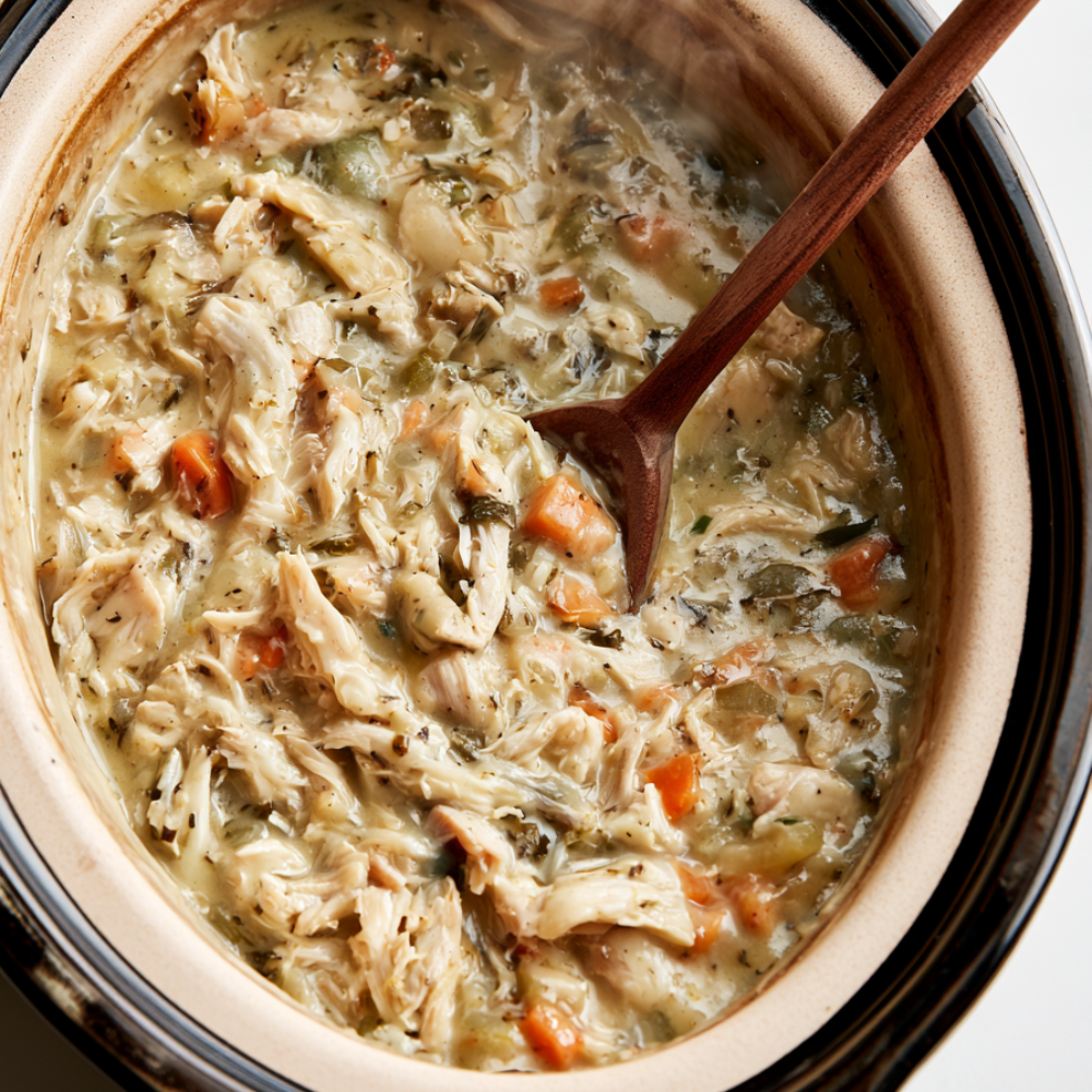 Creamy Crockpot Chicken Pot Pie