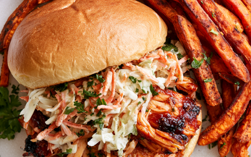 Crockpot BBQ Chicken - sandwich