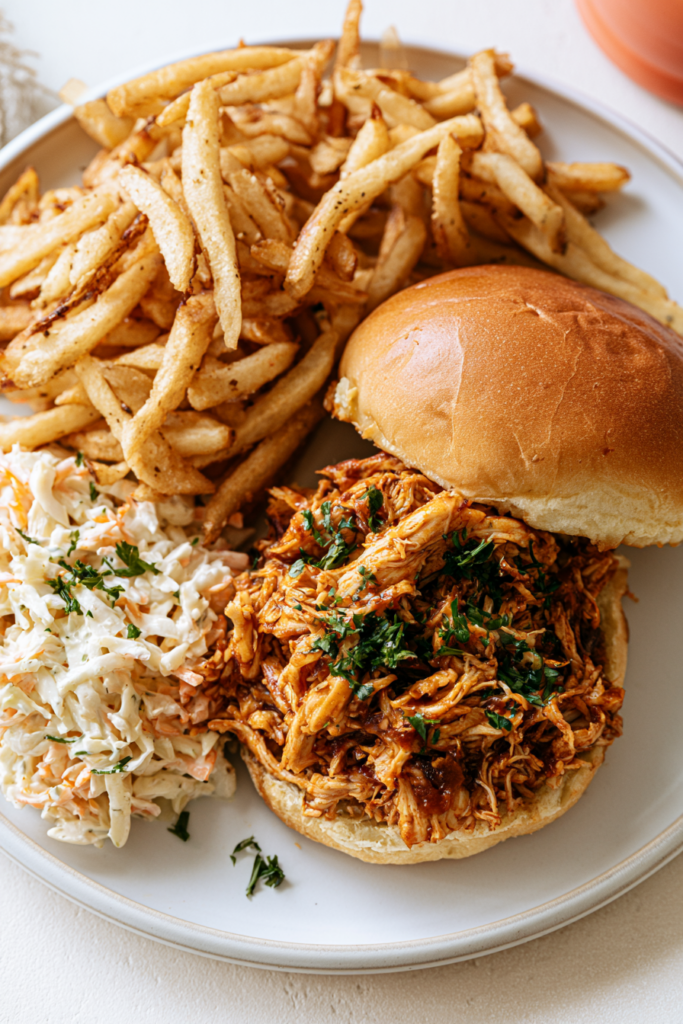 Crockpot BBQ Chicken sandwiches