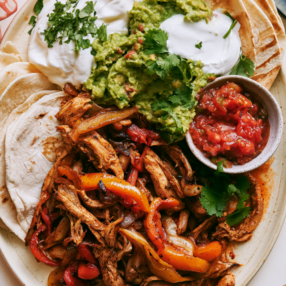 Crockpot Chicken Fajitas-plated
