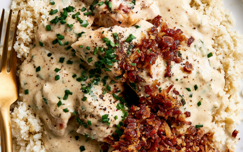 Crockpot Cracked Chicken Works
