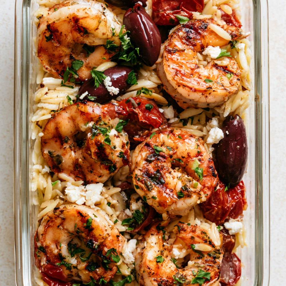 Grilled Shrimp and Orzo Bowls