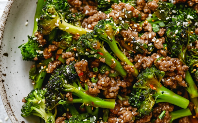Ground Beef and Broccoli Stir-Fry