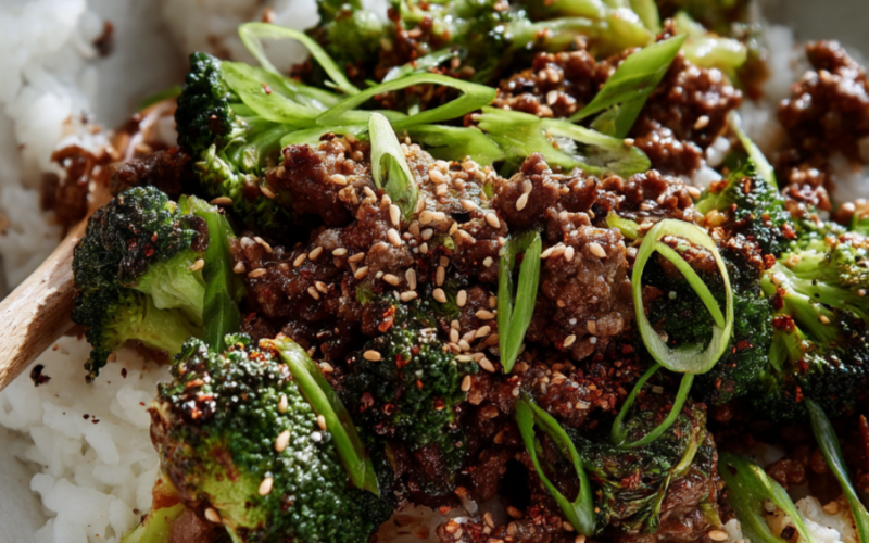 Ground Beef and Broccoli Stir-Fry