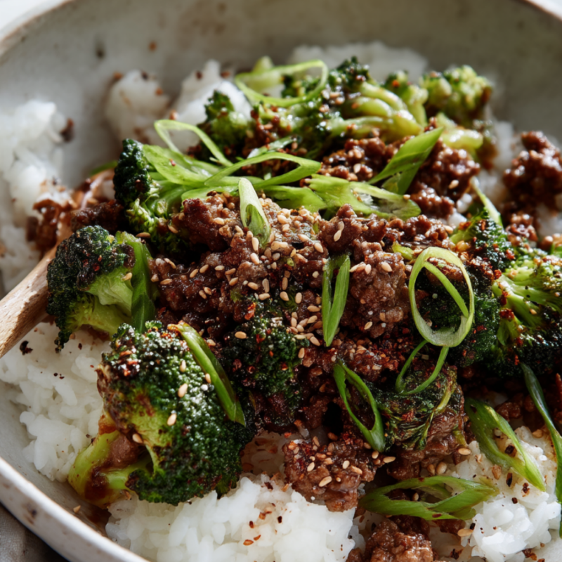 Ground Beef and Broccoli Stir-Fry