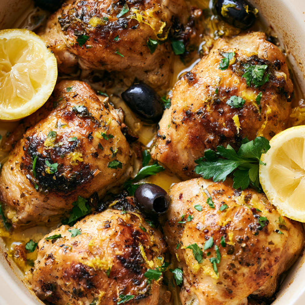 Mediterranean Lemon Chicken Thighs