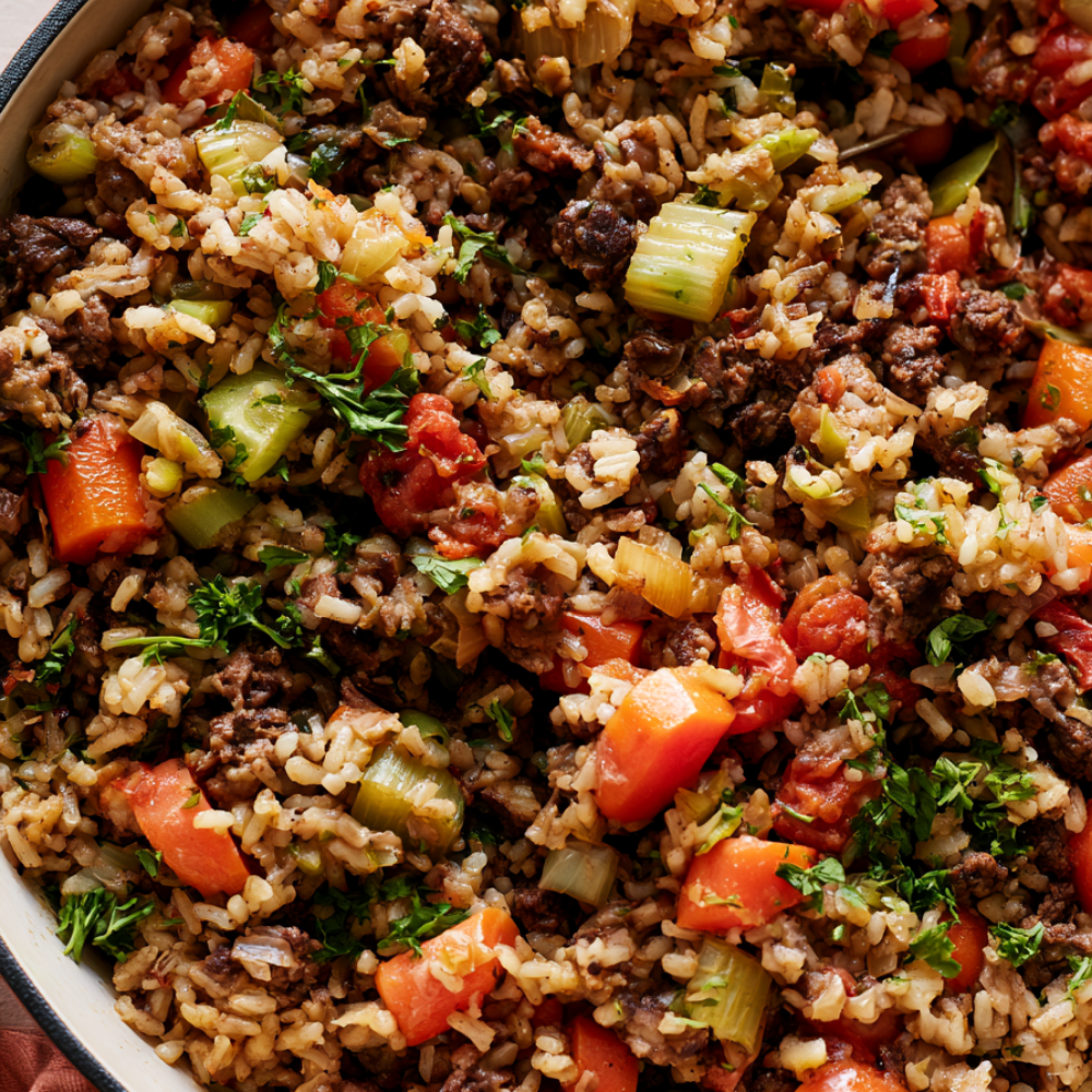 One-Skillet Beef and Rice
