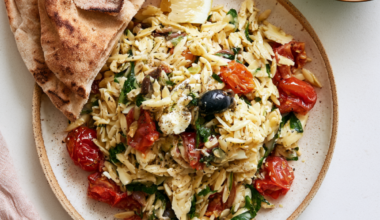 Orzo Salad with Chicken and Feta -serving