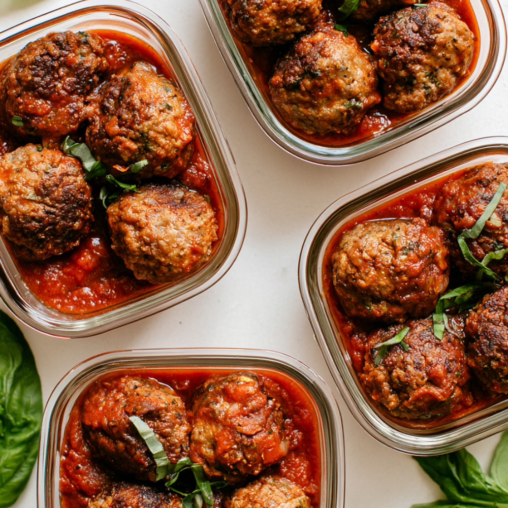 Oven Baked Ground Beef Meatballs-meal prep