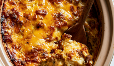Overnight Crockpot Breakfast Casserole