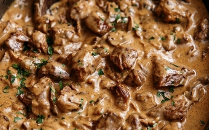 Crockpot Beef Stroganoff Recipe (High-Protein, Easy Dinner)