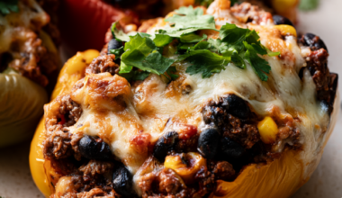 Stuffed Bell Peppers with Ground Beef (Easy Freezer-Friendly Dinner)