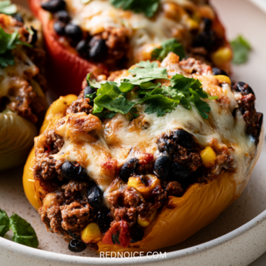 Stuffed Bell Peppers with Ground Beef (Easy Freezer-Friendly Dinner)