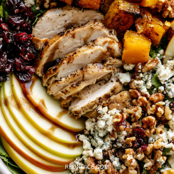 Warm Fall Harvest Chicken Salad