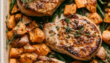 Sheet Pan Honey Mustard Pork Chops Meal Pre