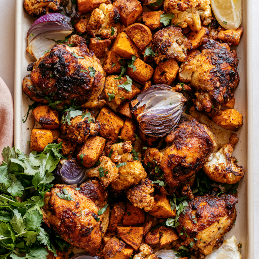 Sheet Pan Moroccan Chicken Meal Prep