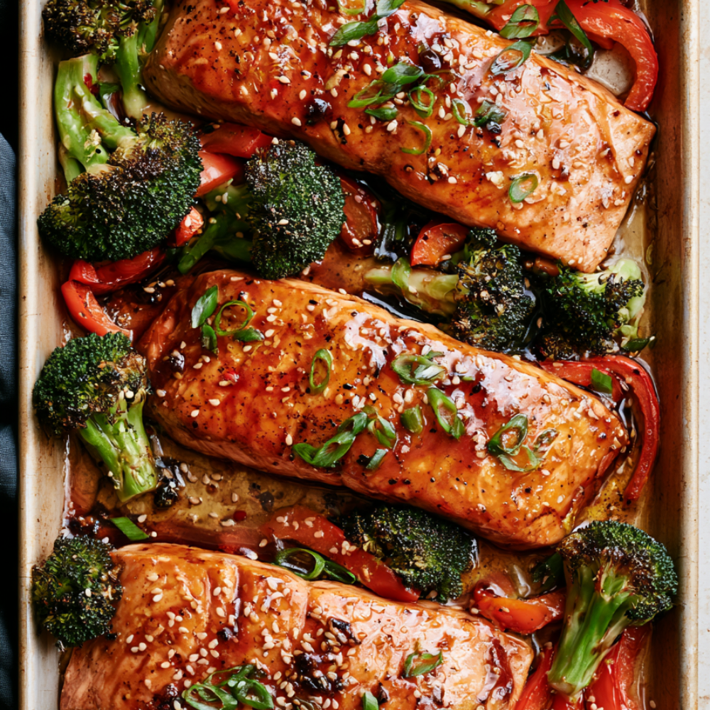 Sheet Pan Teriyaki Salmon Meal Prep