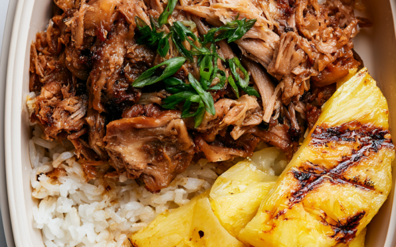 Slow Cooker Kalua Pork Meal Prep (3 Ingredients)
